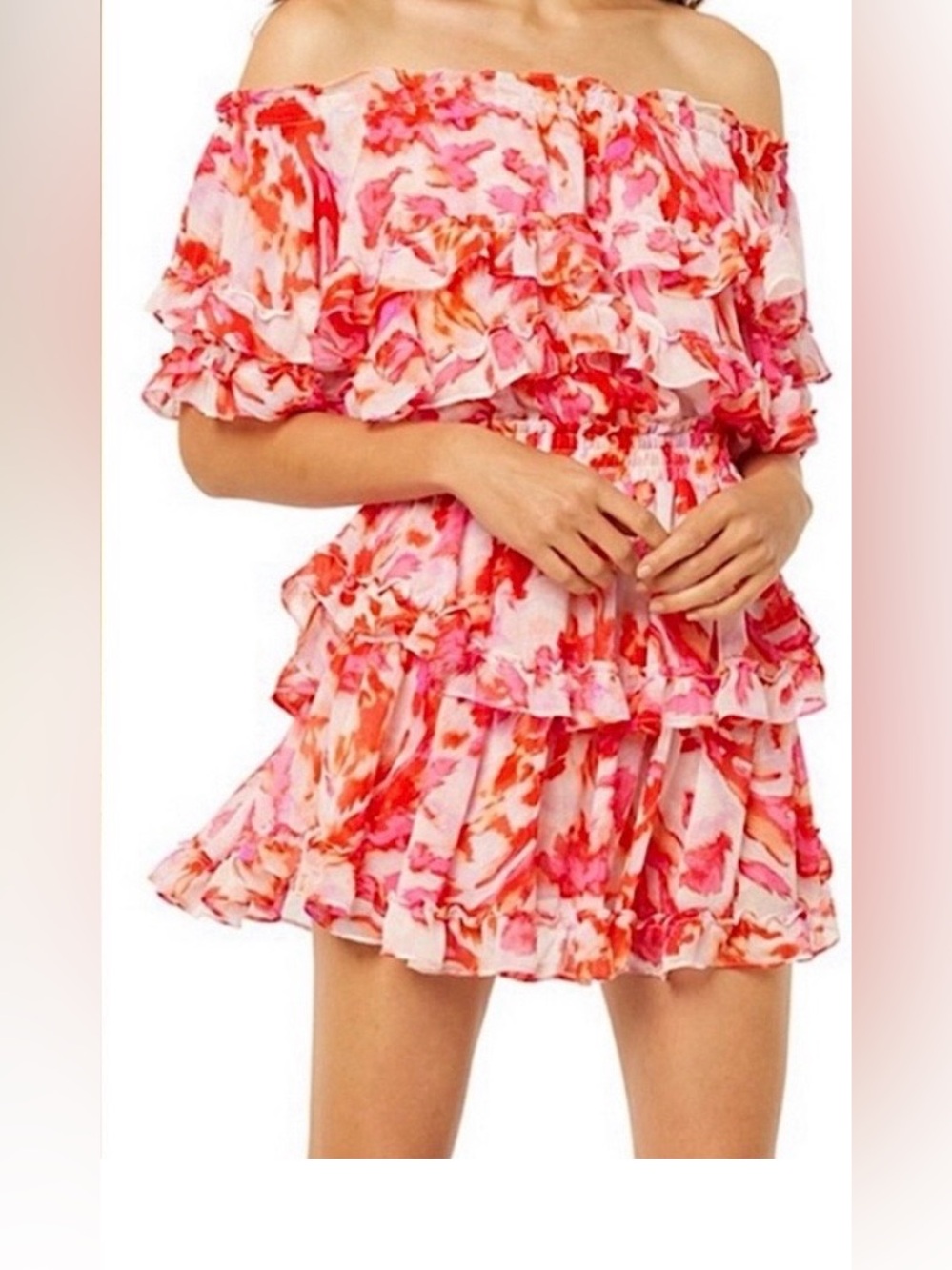 Misa Los Angeles isella Mini  off shoulder Dress